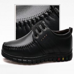 Chaussures en cuir synthétique à lacets casual pour hommes