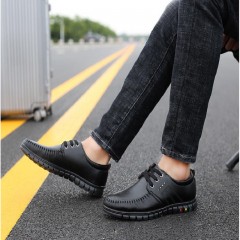 Chaussures en cuir synthétique à lacets casual pour hommes