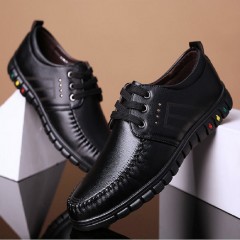 Chaussures en cuir synthétique à lacets casual pour hommes