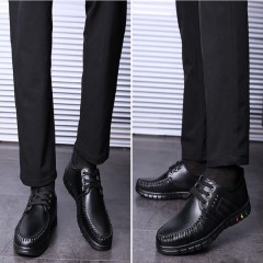Chaussures en cuir synthétique à lacets casual pour hommes