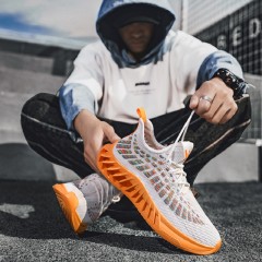 Chaussures sneakers décontractées pour hommes avec semelle à lamelles