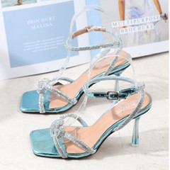 Sandales à talons pour femme avec paillettes