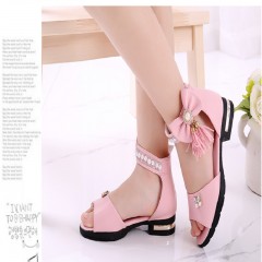 Chaussures montantes fille à boucles et nœud