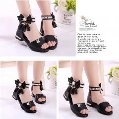 Chaussures montantes fille à boucles et nœud