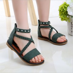 Sandales en cuir synthétique  pour filles style romain