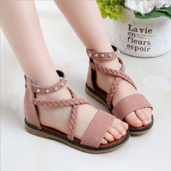 Sandales en cuir synthétique  pour filles style romain