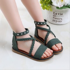 Sandales en cuir synthétique  pour filles style romain
