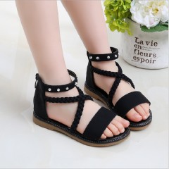 Sandales en cuir synthétique  pour filles style romain