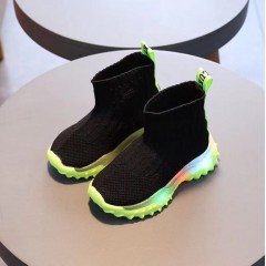 Chaussures pour enfants en  tissu moucheté avec Lumière LED