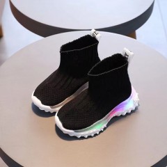 Chaussures pour enfants en  tissu moucheté avec Lumière LED