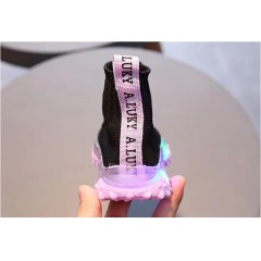 Chaussures pour enfants en  tissu moucheté avec Lumière LED