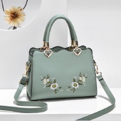 Sac à main et bandoulière brodé en cuir PU