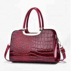 Sac à main pour femme en cuir PU avec motif  crocodile