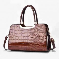 Sac à main pour femme en cuir PU avec motif  crocodile