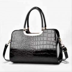Sac à main pour femme en cuir PU avec motif  crocodile