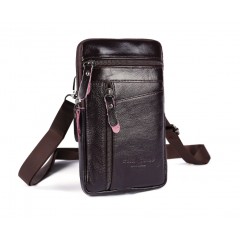 Sac à bandoulière pour homme en cuir véritable