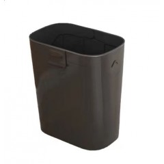 Poubelle en plastique sans couvercle avec bouche rectangulaire