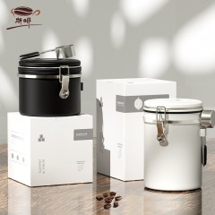 Boîte à Café Hermétique Scellé Sous Vide en acier inoxydable 304 avec cuillère doseuse