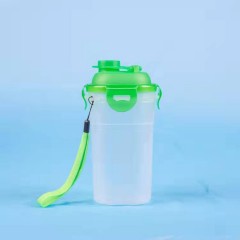 Gobelet en plastique PP avec couvercle haut carré 500ml
