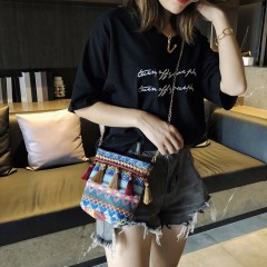 Sac à bandoulière tissé pour femme