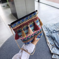 Sac à bandoulière tissé pour femme