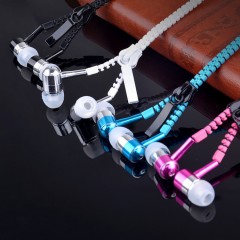 Ecouteurs HD  à fil en fermeture zip