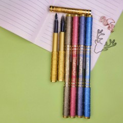 Stylo à plume cerceau doré, télescopique Double extrémité 2en1