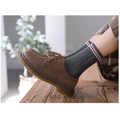 chaussettes structure torsadée en coton uni