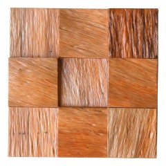Mosaïque en bois massif pour collage mural