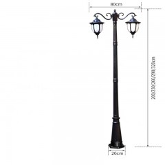 Lampadaire jardin de style européen parc pelouse