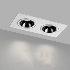 Lampe lumière de grille encastrée LED double tête