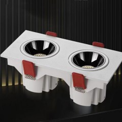 Lampe lumière de grille encastrée LED double tête