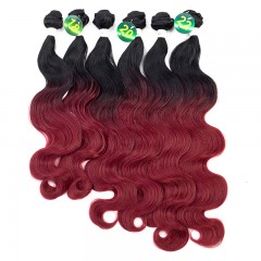 Mèches  en fibre  synthétique avec cheveux bouclés de couleur gradient