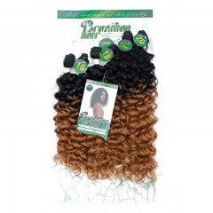 Mèches  en fibre  synthétique avec cheveux bouclés de couleur gradient
