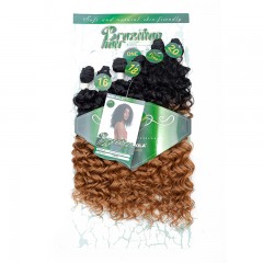 Mèches  en fibre  synthétique avec cheveux bouclés de couleur gradient