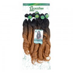 Mèches  en fibre  synthétique avec cheveux bouclés de couleur gradient