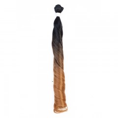 Mèches  en fibre  synthétique avec cheveux bouclés de couleur gradient
