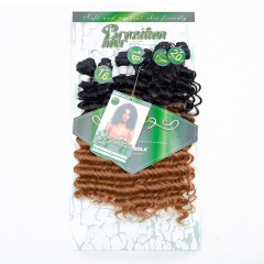 Mèches  en fibre  synthétique avec cheveux bouclés de couleur gradient