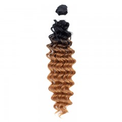 Mèches  en fibre  synthétique avec cheveux bouclés de couleur gradient