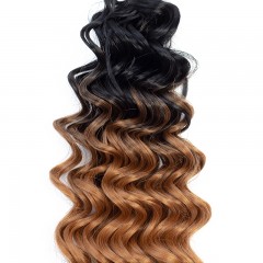 Mèches  en fibre  synthétique avec cheveux bouclés de couleur gradient