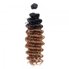 Mèches  en fibre  synthétique avec cheveux bouclés de couleur gradient