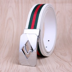 Ceinture en cuir de vache rayures universelles pour hommes et femmes
