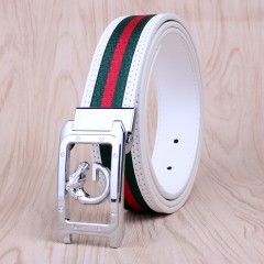 Ceinture en cuir de vache rayures universelles pour hommes et femmes