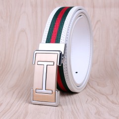 Ceinture en cuir de vache rayures universelles pour hommes et femmes