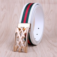 Ceinture en cuir de vache rayures universelles pour hommes et femmes