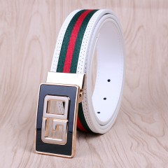 Ceinture en cuir de vache rayures universelles pour hommes et femmes