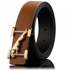 Ceinture en cuir de vache avec boucle lisse