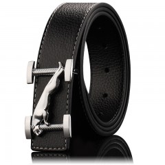Ceinture en cuir de vache avec boucle lisse