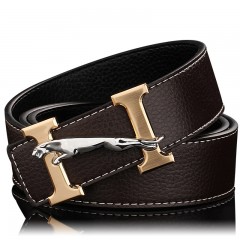 Ceinture en cuir de vache avec boucle lisse
