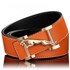 Ceinture en cuir de vache avec boucle lisse